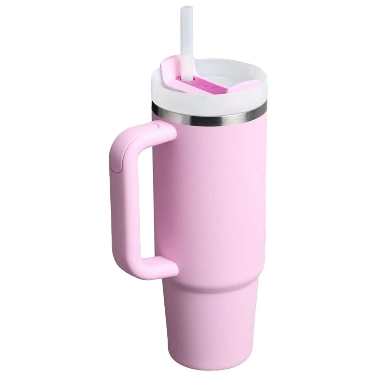 Stanley Quencher H2.0 FlowState Handled Tumbler Θερμός Ανοξείδωτο BPA Free 890ml Cherry Blossom
